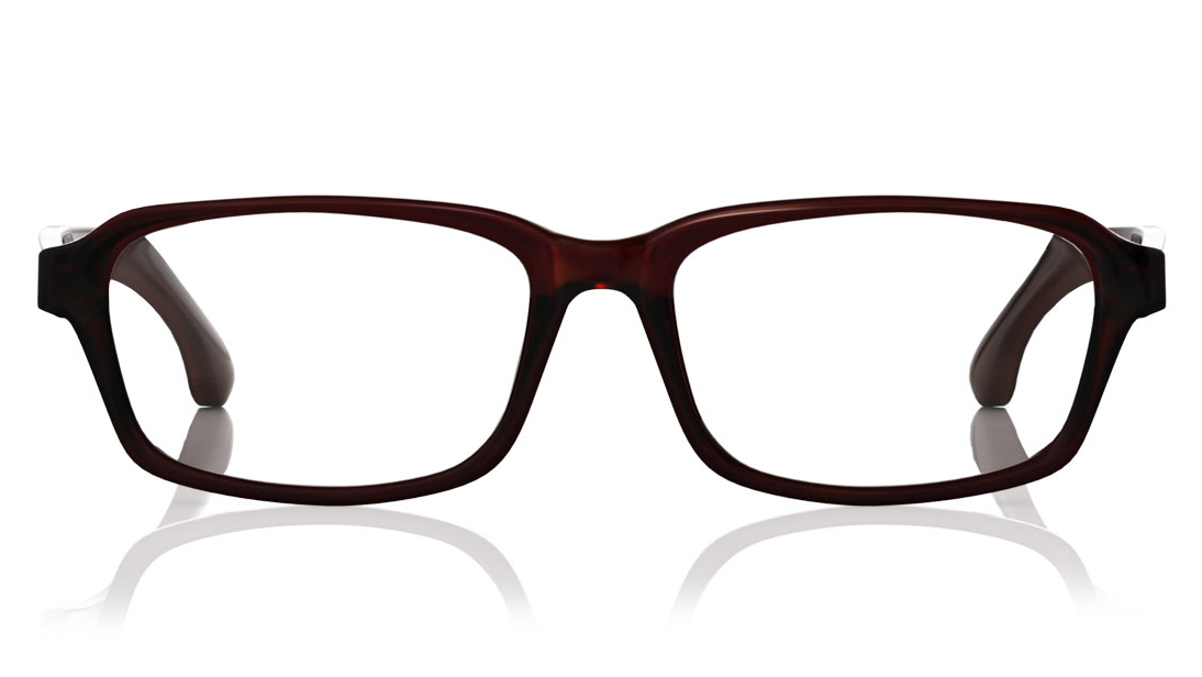 Image 1 of Brown Rectangle Rimmed Computer glasses (E1421B1A1BTL|53) from Titan Available at Titan Eye+