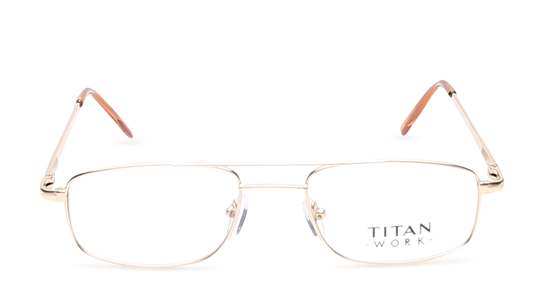 Image 1 of Gold Navigator Rimmed Eyeglasses (EW1008MFM1|53) from Titan Available at Titan Eye+