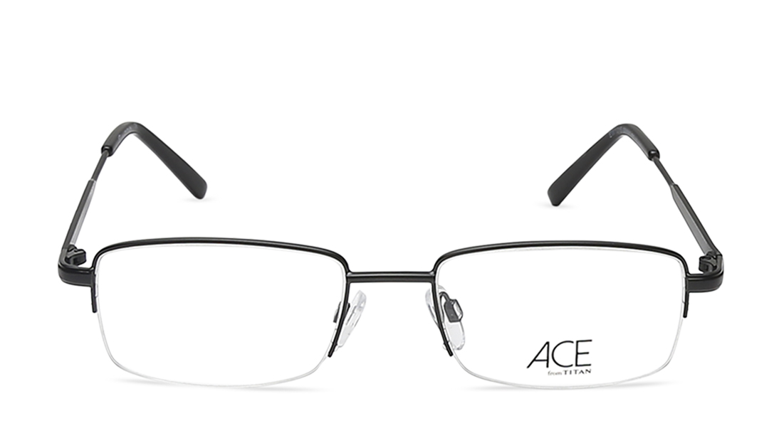 Image 1 of Black Rectangle Eyeglasses for Men from Titan Available at Titan Eye+