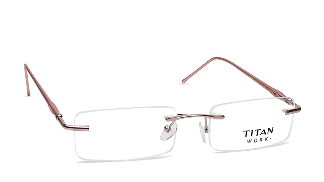 Gold Rectangle Rimless Eyeglasses