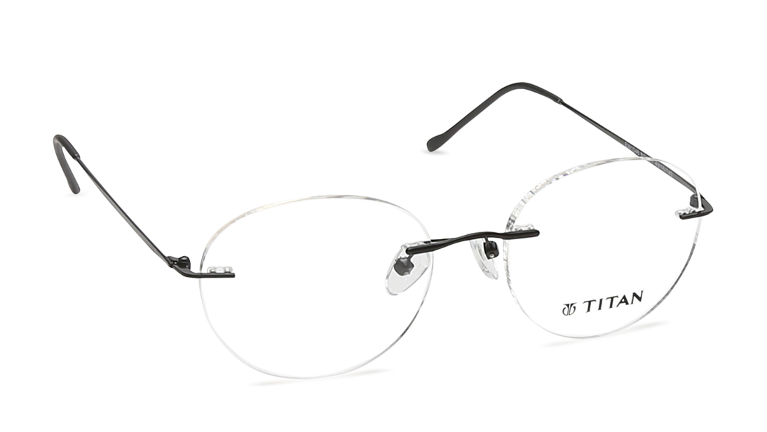 Black Oval Eyeglasses for Men available online at Titan Eye+