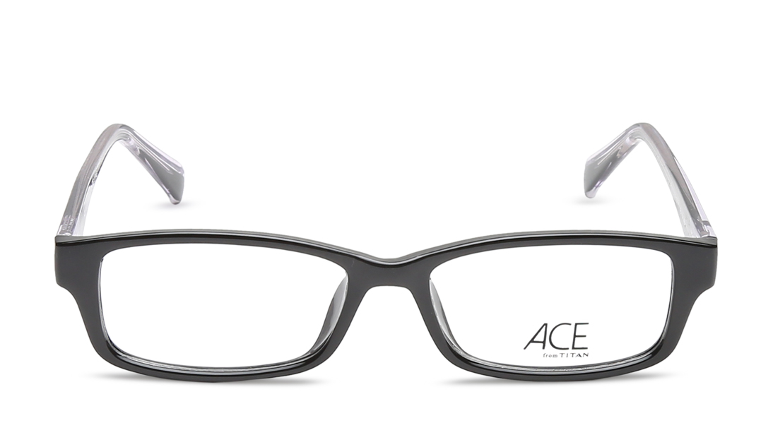 Image 1 of Black Rectangle Eyeglasses for Men and Women from Titan Available at Titan Eye+
