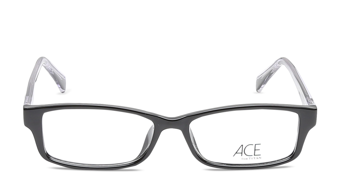 Image 1 of Black Rectangle Eyeglasses for Men and Women from Titan Available at Titan Eye+