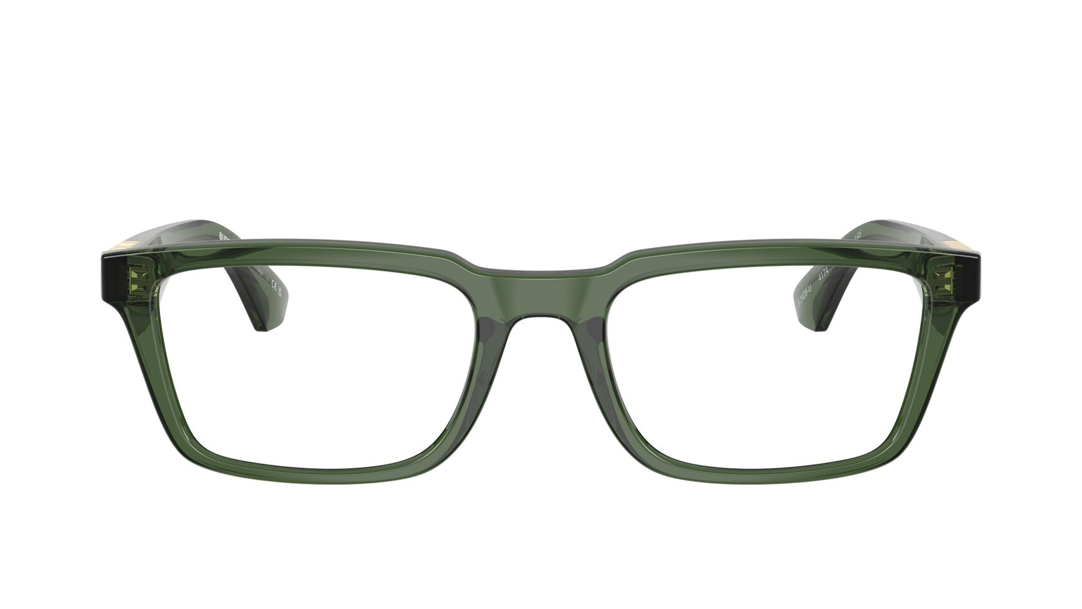 Image 1 of Green Rectangle Eyeglasses for Men from Burberry Available at Titan Eye+