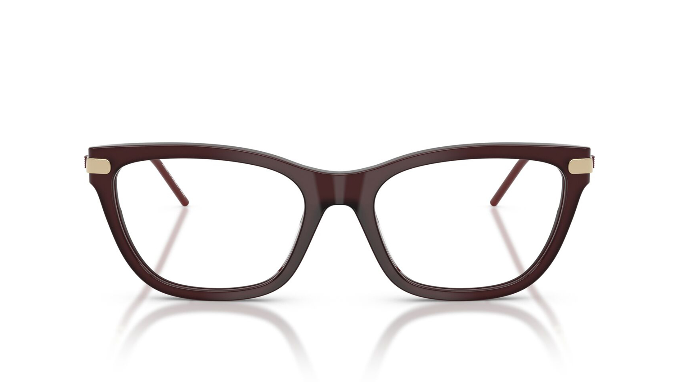 Image 1 of Maroon CatEye Eyeglasses for Women from Emporio Armani Available at Titan Eye+