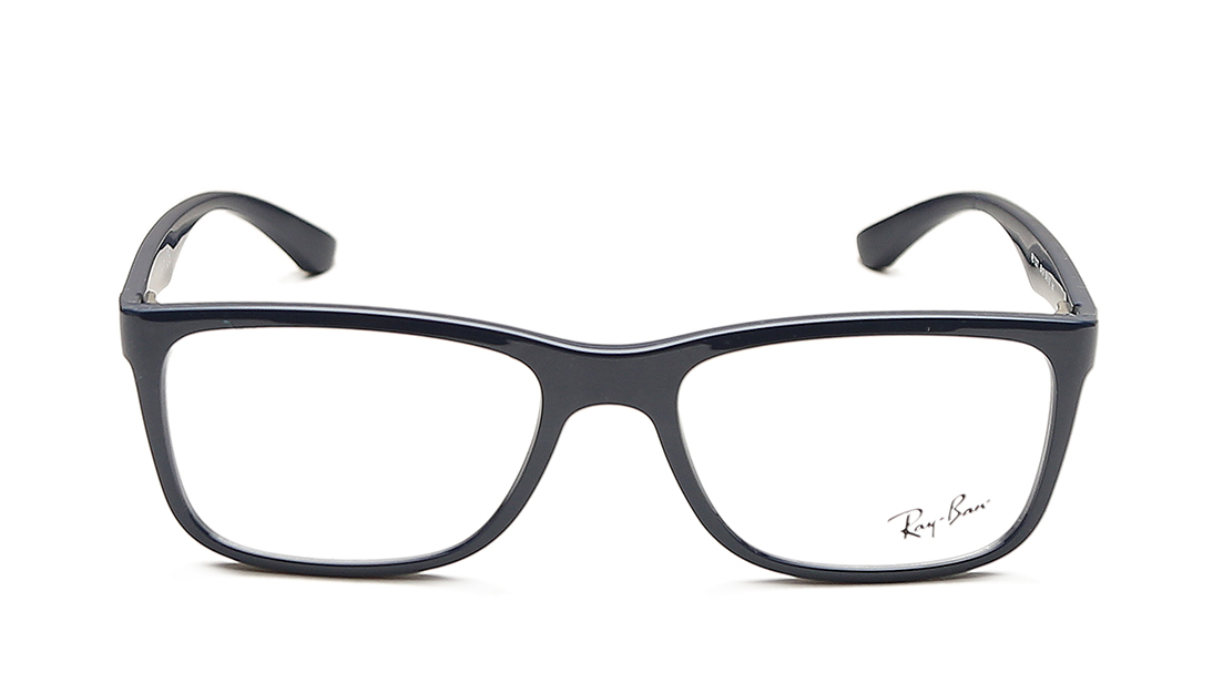 Image 1 of Blue Square Rimmed Eyeglasses for Men and Women from Rayban Available at Titan Eye+