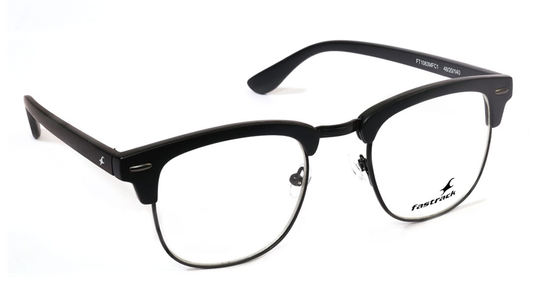 Image 4 of Black Clubmaster Rimmed Eyeglasses (FT1083MFC1|48) from Fastrack Available at Titan Eye+