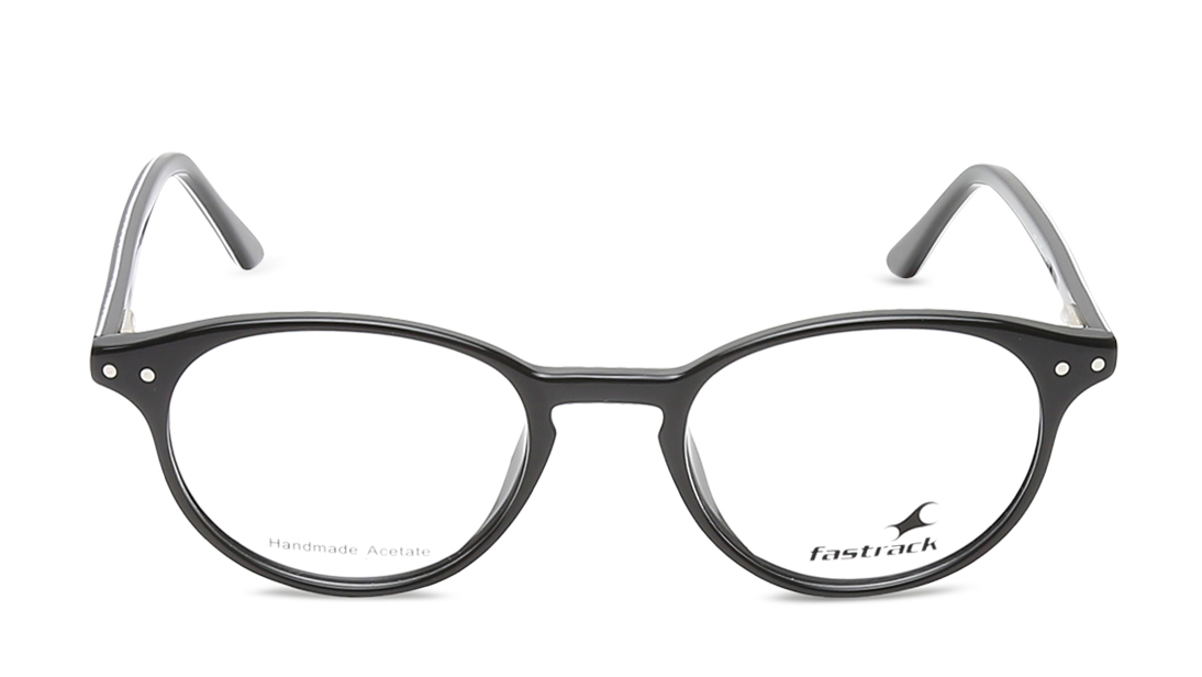 Image 1 of Black Oval Eyeglasses for Men from Fastrack Available at Titan Eye+