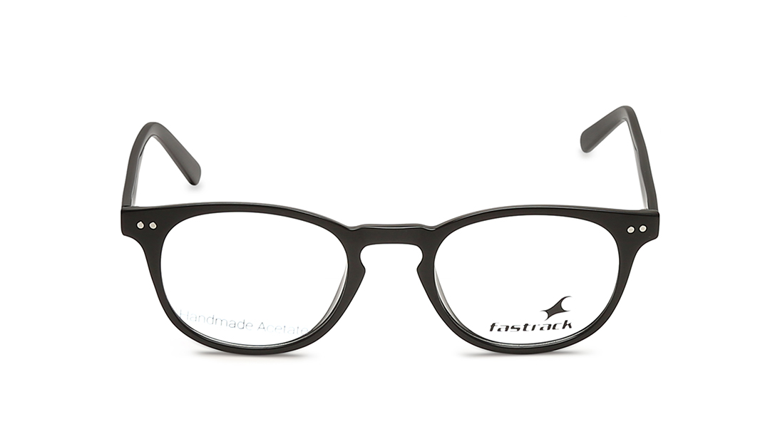 Image 1 of Black Oval Rimmed Eyeglasses (FT1127MFP1|46) from Fastrack Available at Titan Eye+