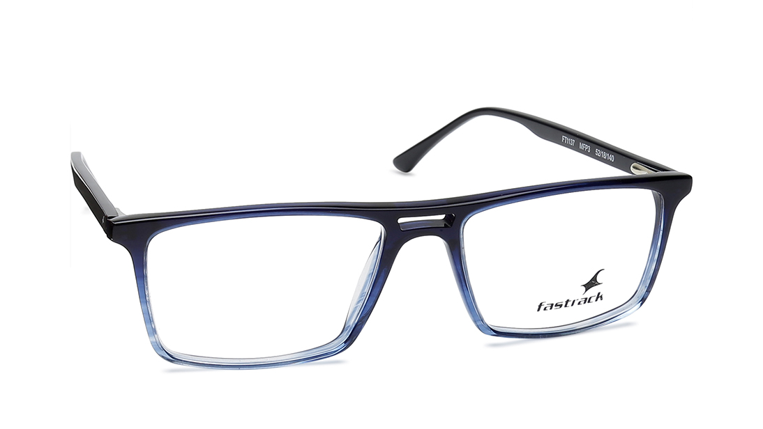 Blue Rectangle Rimmed Eyeglasses (FT1137MFP3|52)