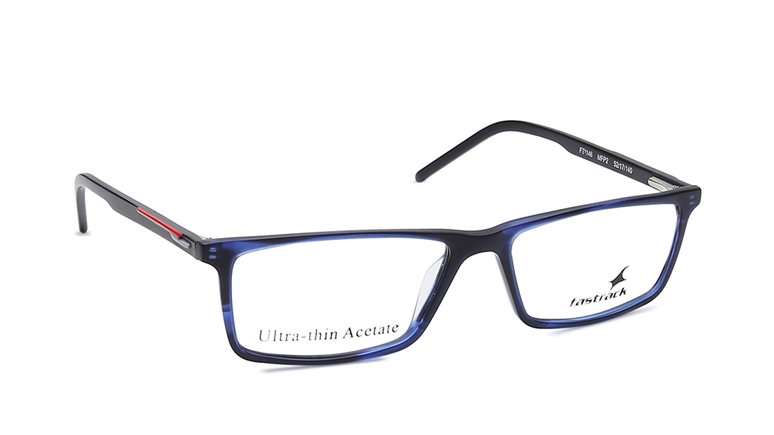 Blue Rectangle Rimmed Eyeglasses (FT1146MFP2|52)