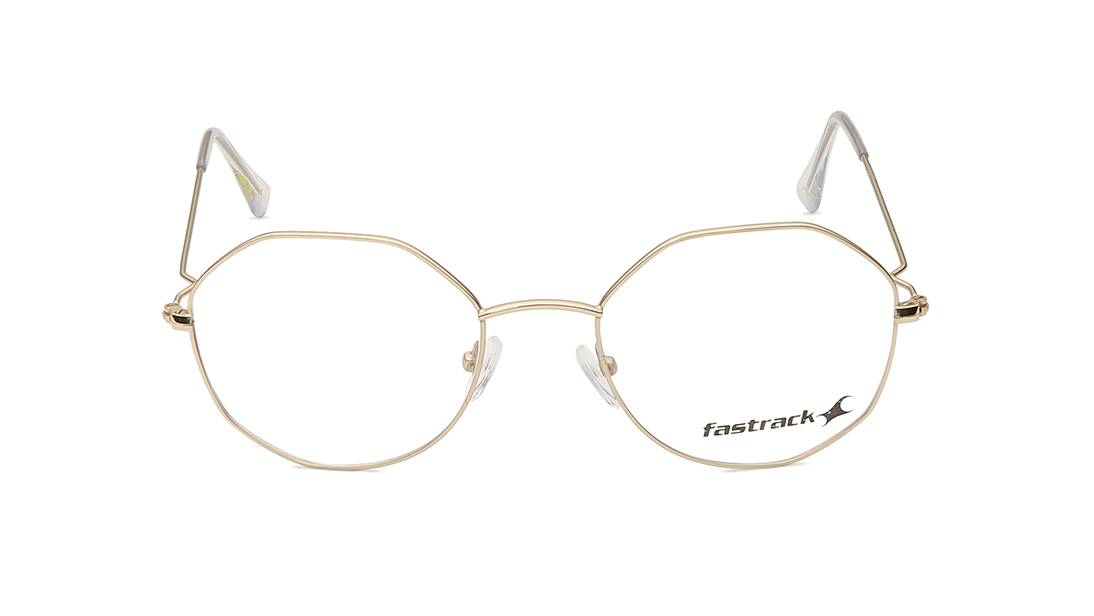 Image 1 of Gold Square Rimmed Eyeglasses (FT1261WFM1MGLV|54) from Fastrack Available at Titan Eye+