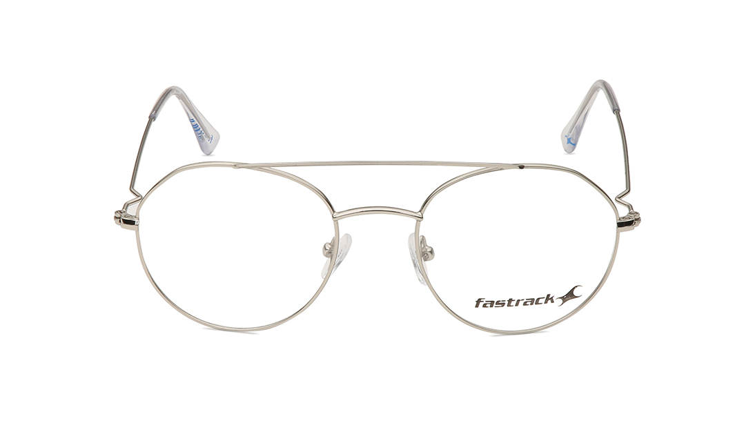 Image 1 of Silver Round Rimmed Eyeglasses (FT1262MFM2MSLV|51) from Fastrack Available at Titan Eye+