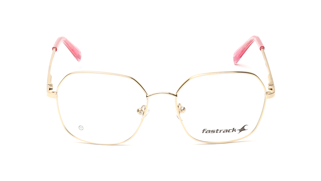Image 1 of Gold Rimmed Women Eyeglasses (FT1353WFM2MGLV|54) from Fastrack Available at Titan Eye+