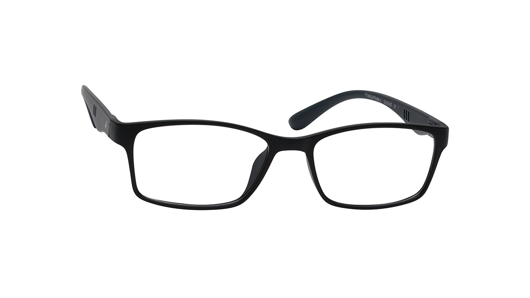 Black Rectangle Rimmed Unisex Eyeglasses (FT1406UFP1MBKV|52)