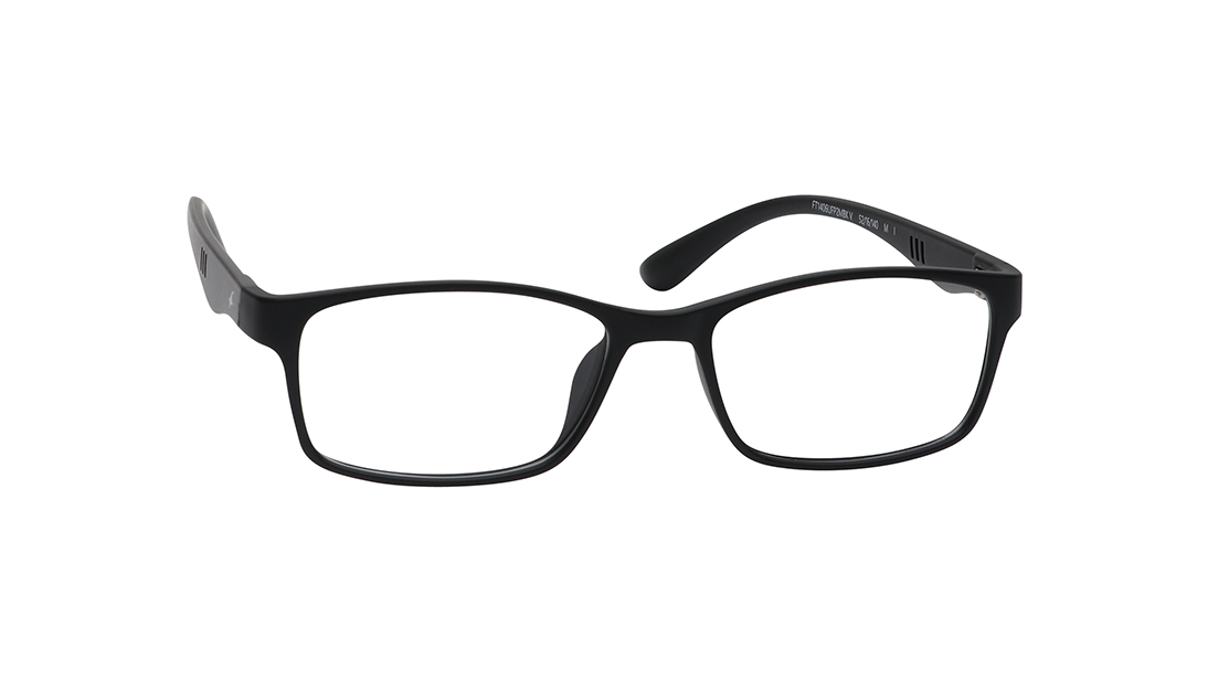 Black Rectangle Rimmed Unisex Eyeglasses (FT1406UFP2MBKV|52)
