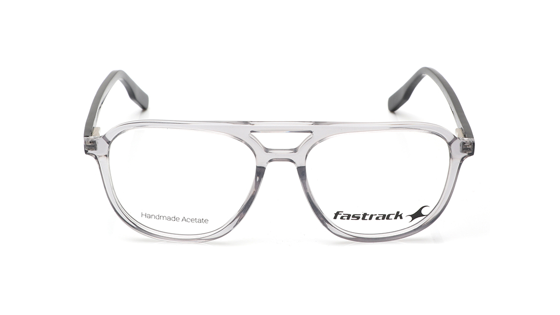Image 1 of Grey Rimmed Unisex Eyeglasses (FT1414UFP3LGYV|54) from Fastrack Available at Titan Eye+
