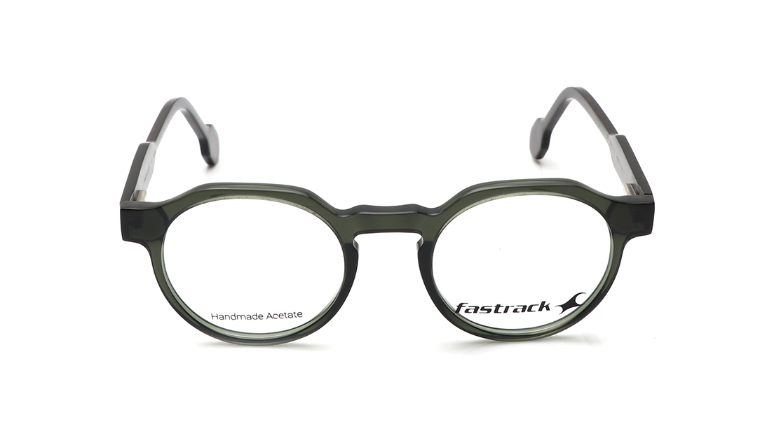 Image 1 of Green Rimmed Unisex Eyeglasses (FT1419UFP3SOLV|48) from Fastrack Available at Titan Eye+