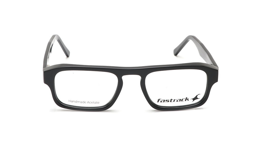 Image 1 of Black Rectangle Eyeglasses for Men and Women from Fastrack Available at Titan Eye+