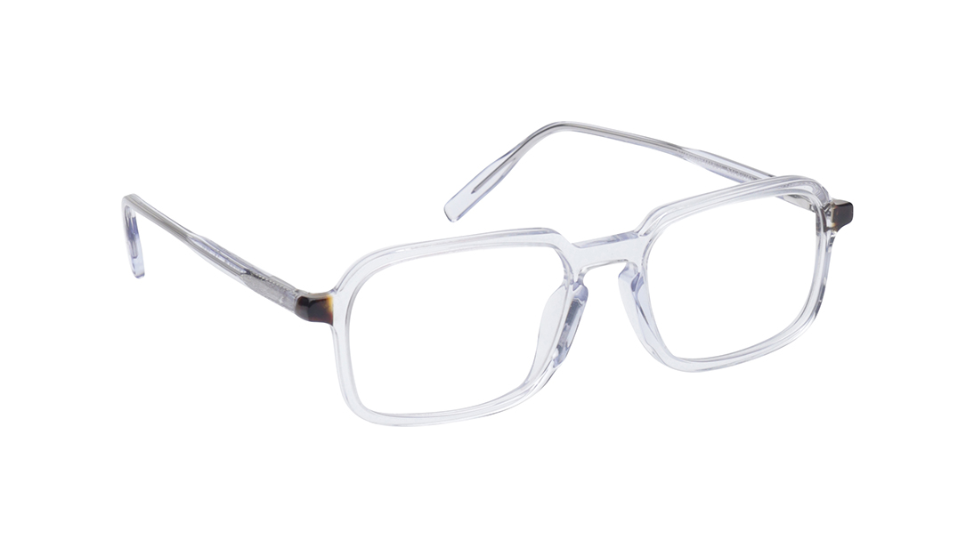 Blue Rectangle Rimmed Eyeglasses For Men
