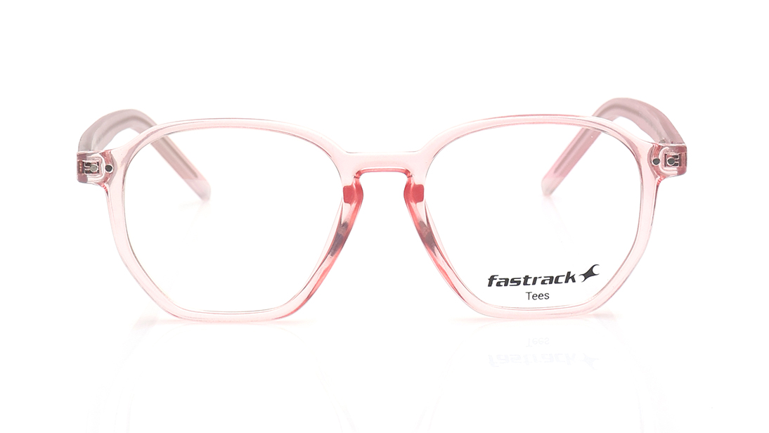Image 1 of Pink Geometric Computer Glasses for Men and Women  from Tees By Fastrack Available at Titan Eye+