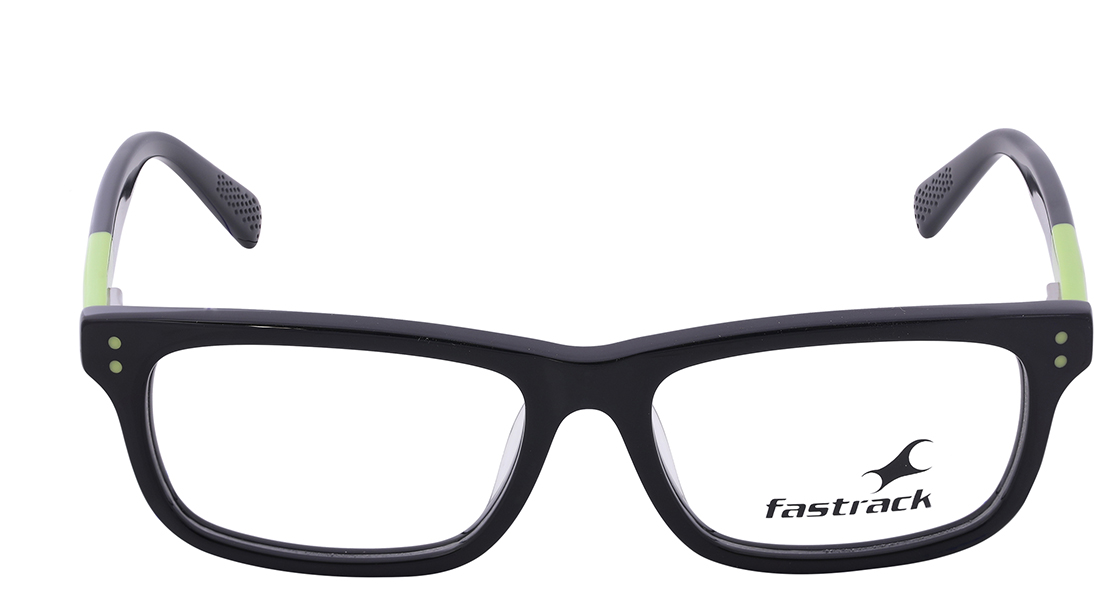 Image 1 of Black Rectangle Rimmed Eyeglasses (FZ1008MFP2|48) from Fastrack Available at Titan Eye+