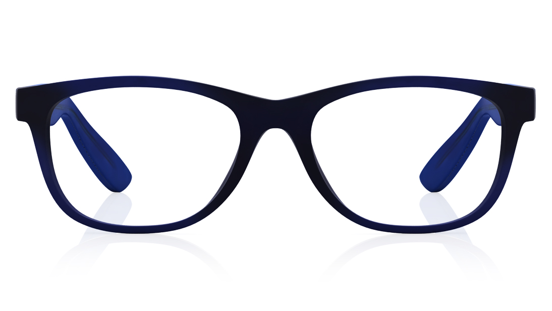 Image 1 of Blue Wayfarer Rimmed Computer Glasses from Titan Available at Titan Eye+