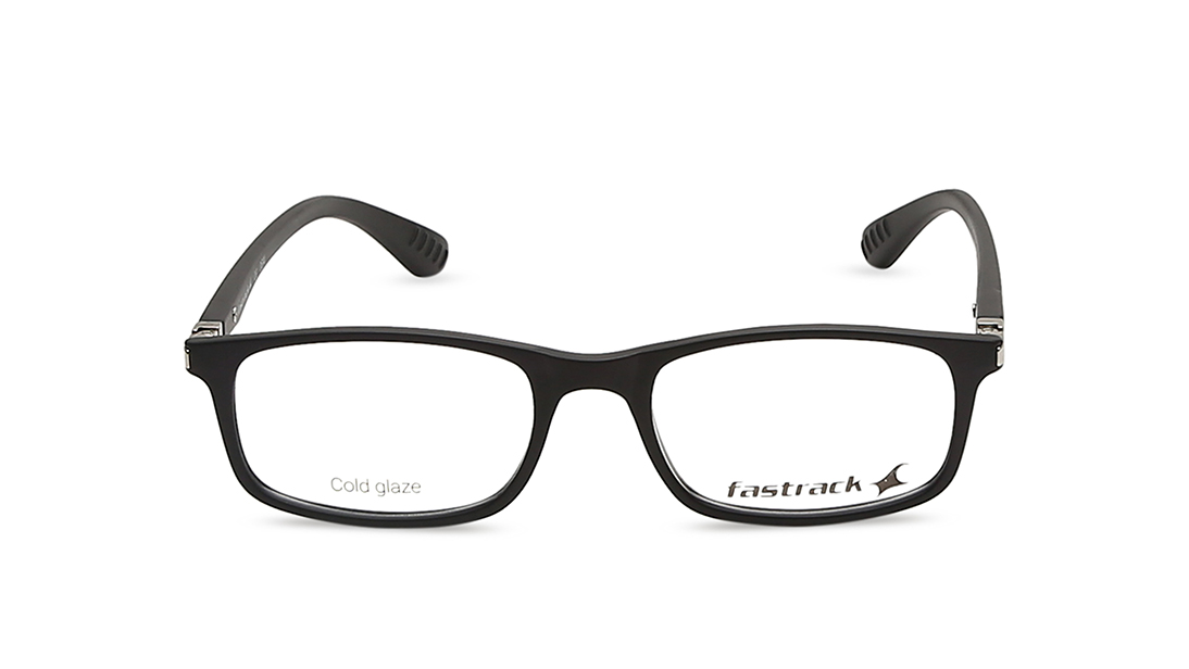 Image 1 of Black Rectangle Rimmed Eyeglasses from Fastrack Available at Titan Eye+