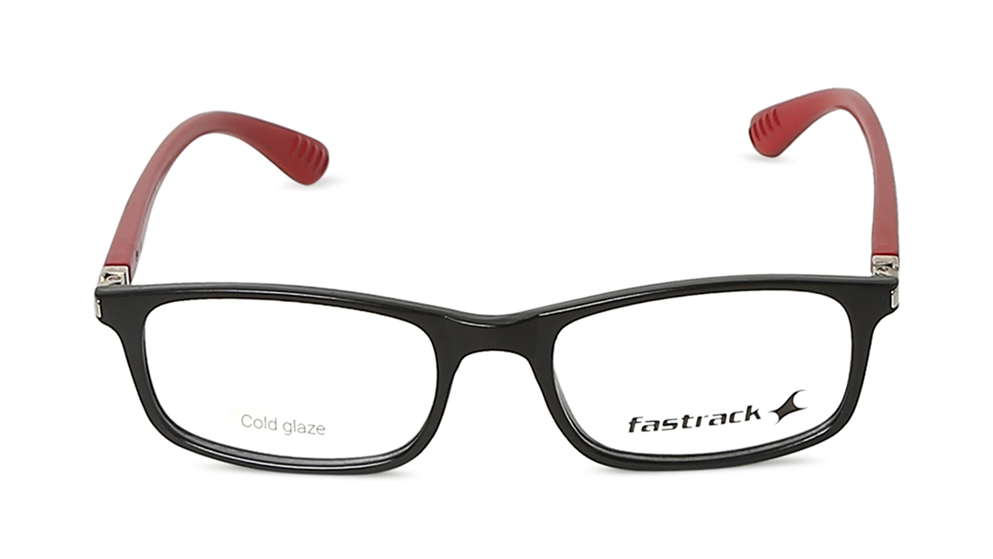 Image 1 of Black Rectangle Rimmed Eyeglasses (FZ1205UFP2|46) from Fastrack Available at Titan Eye+
