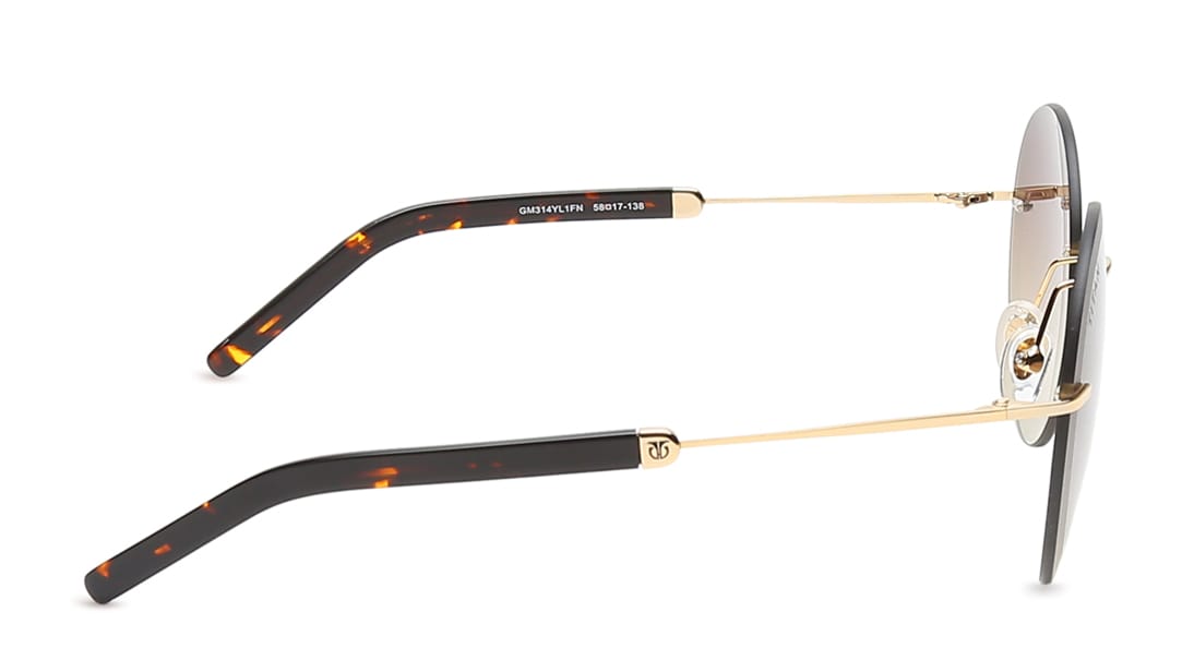 Image 3 of Gold Round Women Sunglasses (GM314YL1FN|58) from Titan Available at Titan Eye+