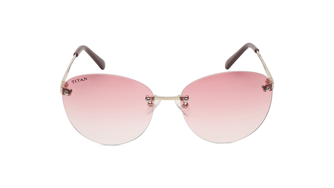 Image 1 of Brown Oval Sunglasses For Women from Titan Available at Titan Eye+