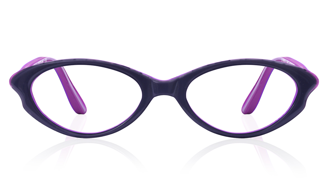 Image 1 of Purple Oval Rimmed Eyeglasses (L1553A1|43) from Titan Available at Titan Eye+