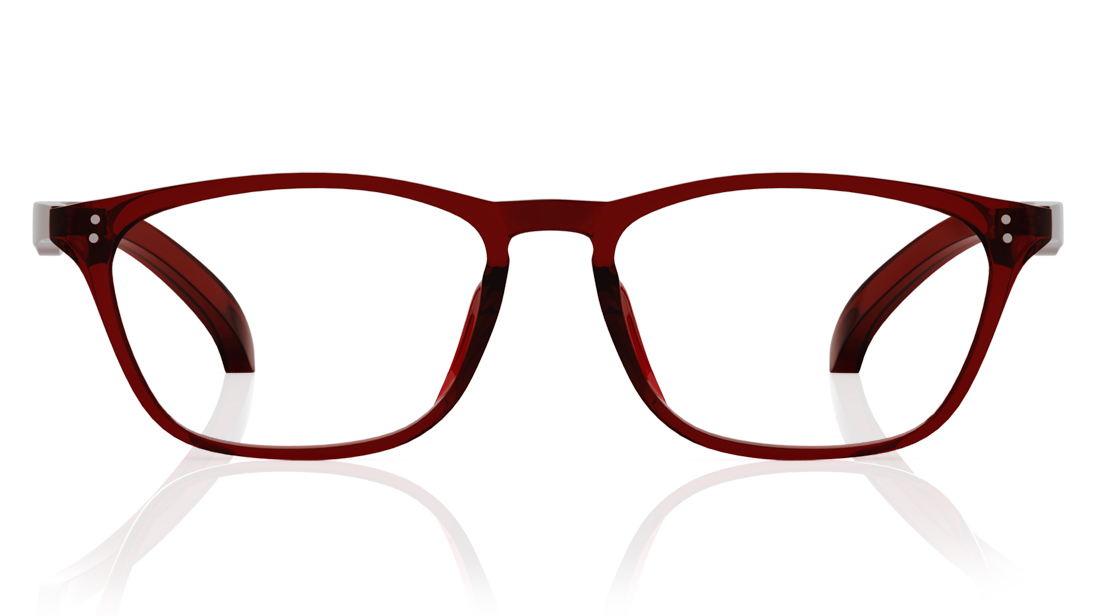 Image 1 of Red Rectangle Rimmed Eyeglasses (L1881A1|49) from Titan Available at Titan Eye+