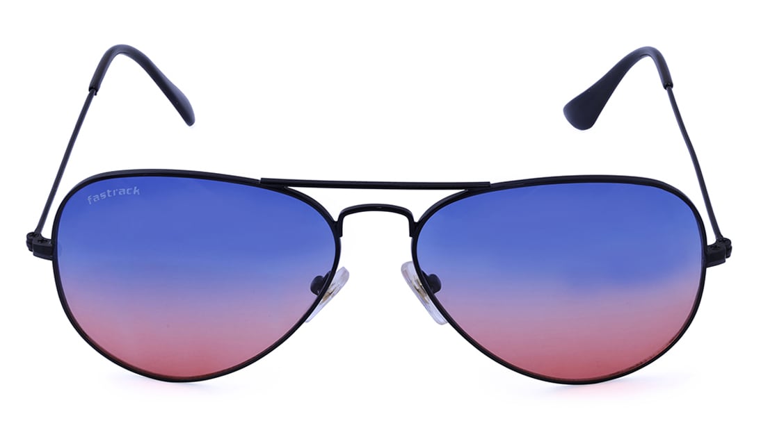 Image 1 of Black Aviator Men Sunglasses (M165BU34|58) from Fastrack Available at Titan Eye+