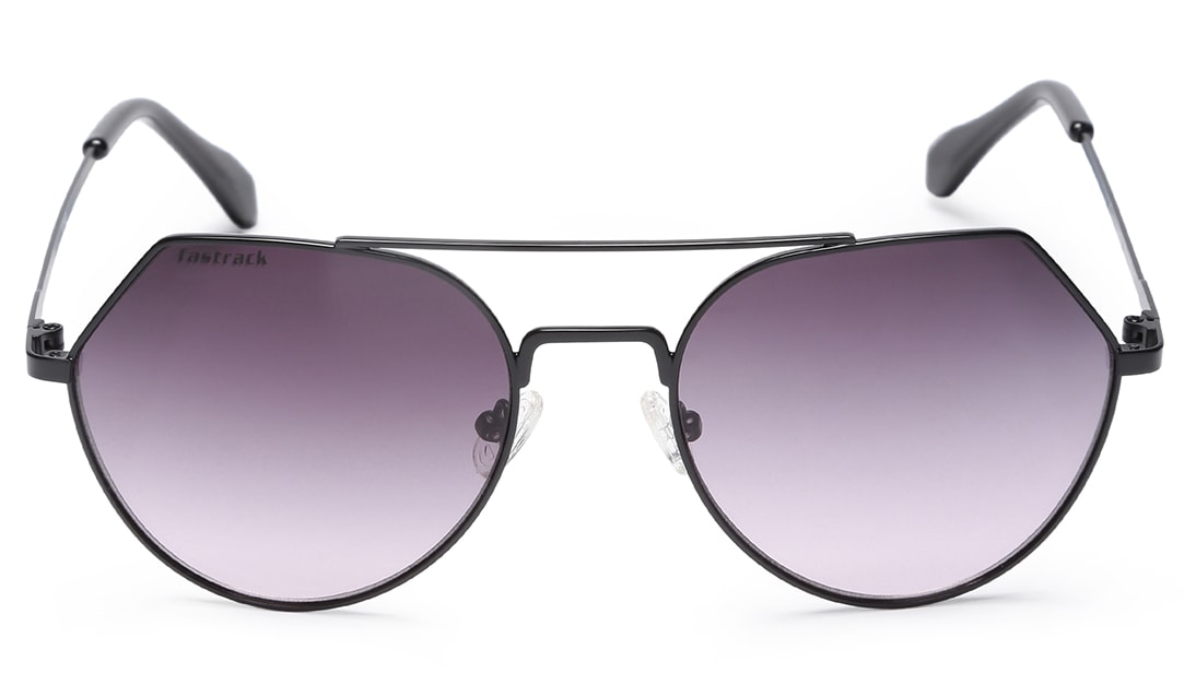Image 1 of Black Oval Women Sunglasses (M192BK4F|55) from Fastrack Available at Titan Eye+