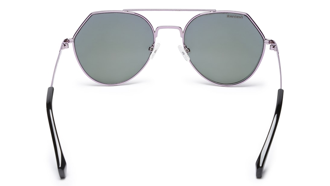 Image 4 of Gold Oval Women Sunglasses (M192PR3F|55) from Fastrack Available at Titan Eye+