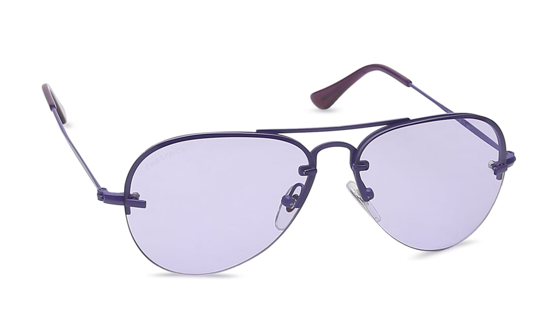 Image 2 of Purple Aviator Women Sunglasses (M205PR1F|58) from Fastrack Available at Titan Eye+