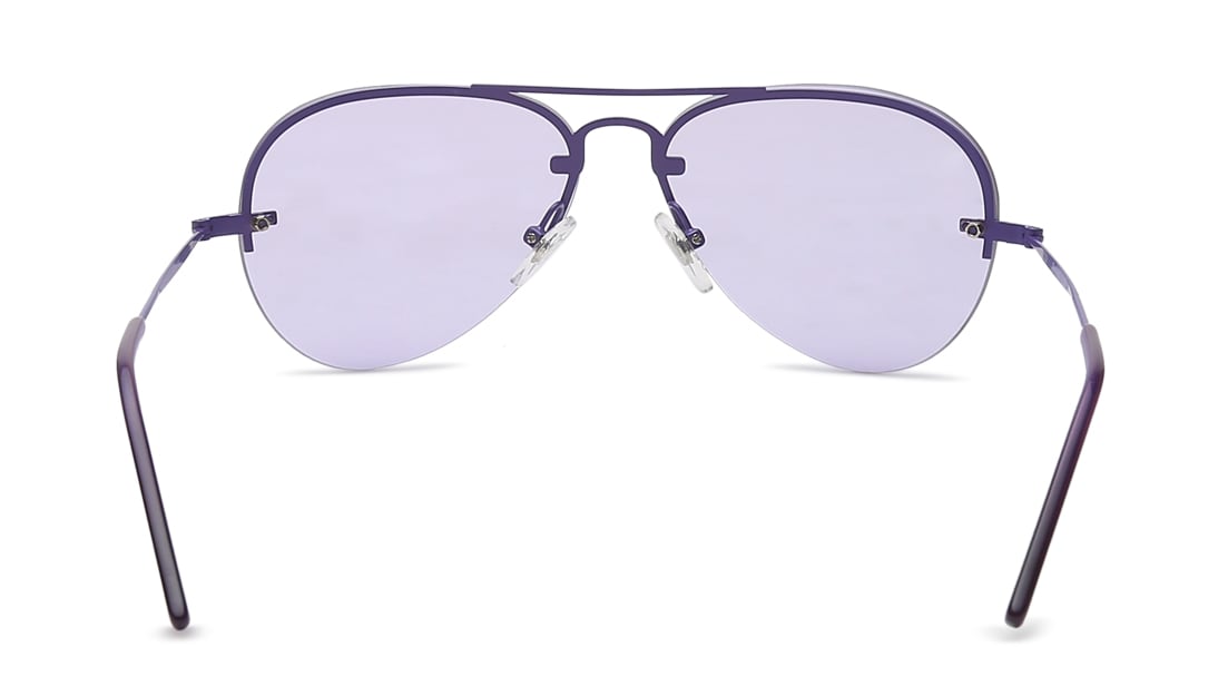 Image 4 of Purple Aviator Women Sunglasses (M205PR1F|58) from Fastrack Available at Titan Eye+