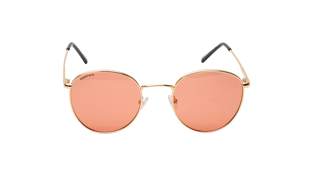 Image 1 of Red Round Rimmed Sunglasses from Fastrack Available at Titan Eye+