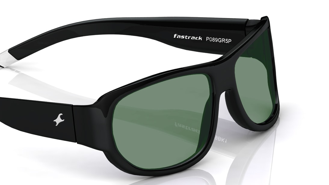 Green Rectangle Polarized Sunglasses for Men available online at
