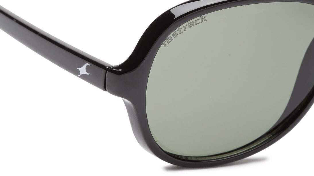 Image 6 of Black Aviator Sunglasses for Men from Fastrack Available at Titan Eye+