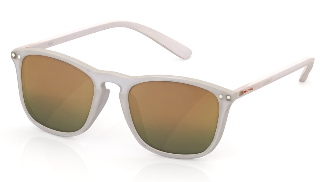 Image 2 of White Wayfarer Men Sunglasses (P364RD3|54) from Fastrack Available at Titan Eye+