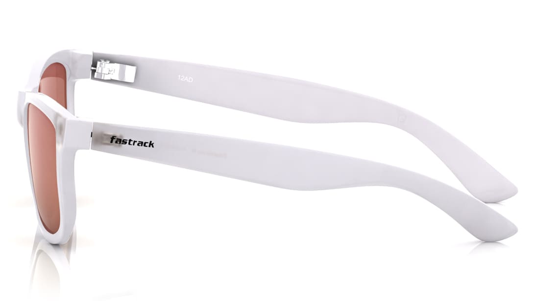 Image 3 of White Wayfarer Men Sunglasses (P366RD4|55) from Fastrack Available at Titan Eye+