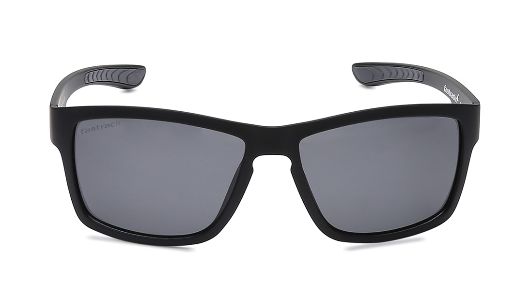 Image 1 of Black Square Polarized Sunglasses for Men from Fastrack Available at Titan Eye+