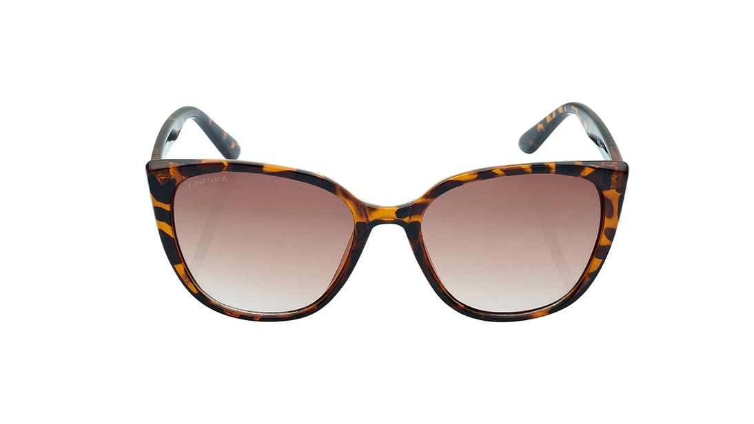 Image 1 of Brown Cateye Polarized Sunglasses for Women from Fastrack Available at Titan Eye+