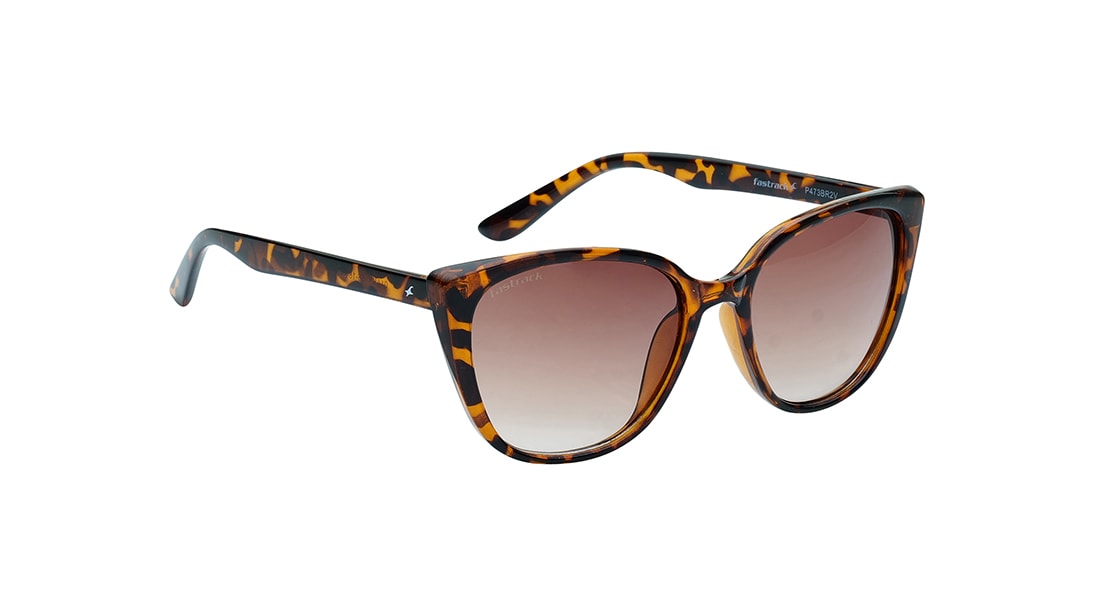 Brown Cateye Polarized Sunglasses for Women