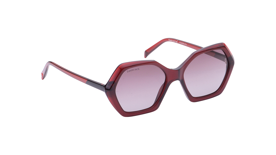 Brown Geometric Polarized Sunglasses for Women