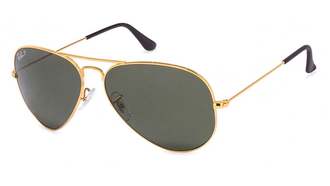 Gold and Green Aviator Sunglasses for Men and Women