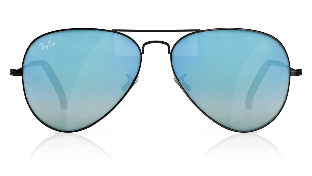 Image 1 of Blue Aviator Sunglasses for Men from Rayban Available at Titan Eye+