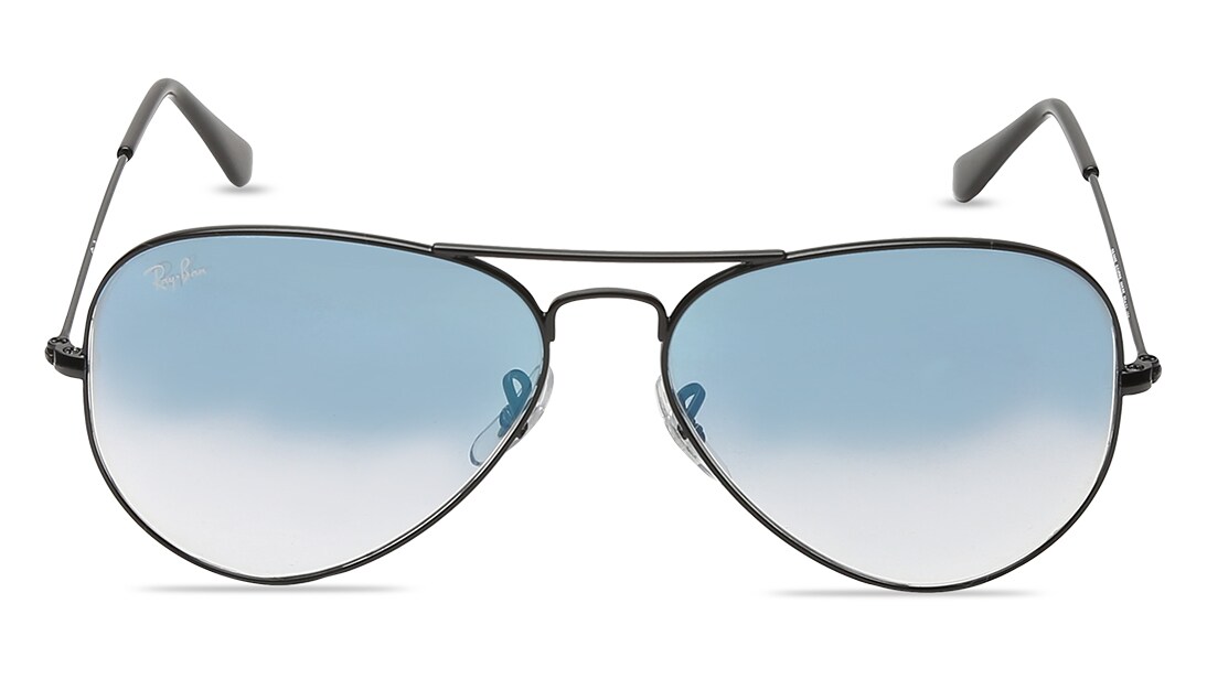 Image 1 of Black Aviator Sunglasses for Men from Rayban Available at Titan Eye+